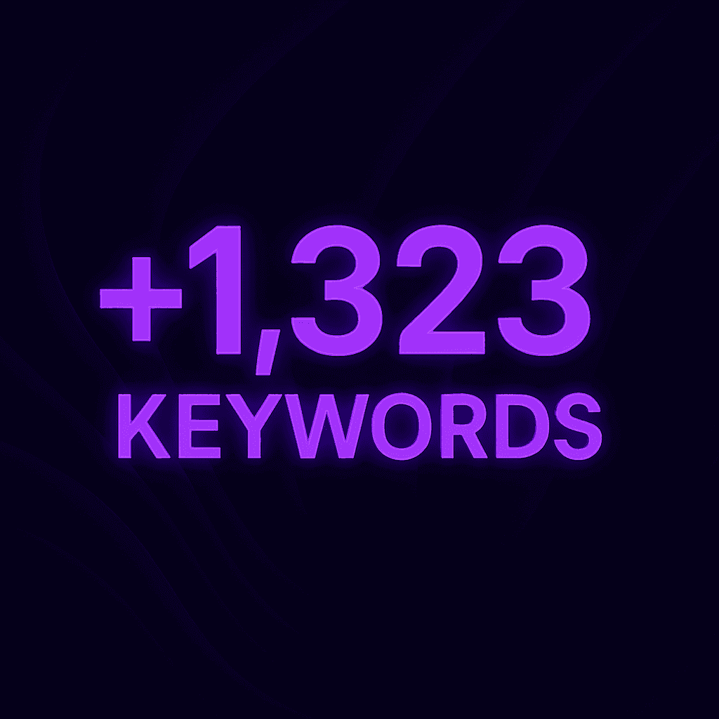Zero to 1,323 Keywords